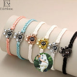 EthShine S925 Pet Photo Projection Bracelet Cat Dog Paw Photo Necklace