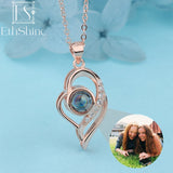 EthShine Personalized Heart Photo Projection Necklace