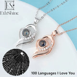 EthShine Personalized Heart Photo Projection Necklace