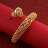 Ethiopian African Dubai Wedding Bracelets Bangles With Ring