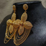 Ethiopia Africa Dubai Earrings for Women Metal Wedding Jewelry