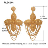 Ethiopia Africa Dubai Earrings for Women Metal Wedding Jewelry