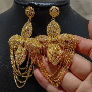 Ethiopia Africa Dubai Earrings for Women Metal Wedding Jewelry