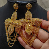 Ethiopia Africa Dubai Earrings for Women Metal Wedding Jewelry