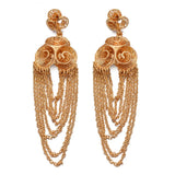 Ethiopia Dubai 24k Long Earrings For Women African Party Wedding Gift