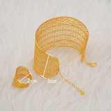 Ethiopia Bangles Ring Middle East Bracelets Dubai African Female Bride Jewelry