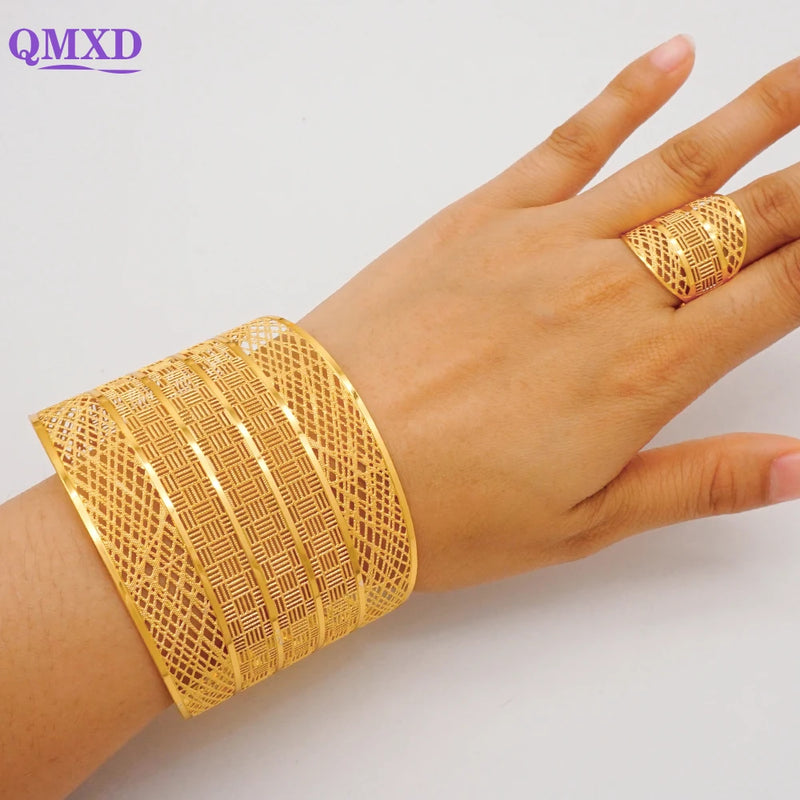 Ethiopia Bangles Ring Middle East Bracelets Dubai African Female Bride Jewelry