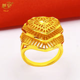 Ethiopia Plated Rings For Women African Charm Finger Rings