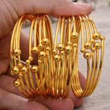 Ethiopian Bangles for Girls Dubai 24k Jewelry Party Gift