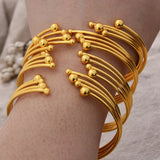 Ethiopian Bangles for Girls Dubai 24k Jewelry Party Gift