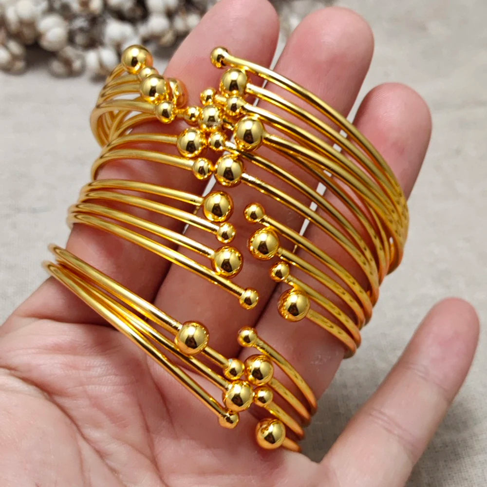 Ethiopian Bangles for Girls Dubai 24k Jewelry Party Gift