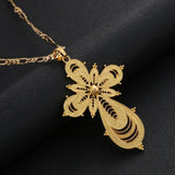 Ethiopian Big Cross Pendant Necklace for Women Eritrea Jewelry