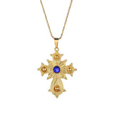 Ethiopian Big Cross Pendant Necklace for Women - Africa Ethnic Jewelry