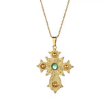Ethiopian Big Cross Pendant Necklace for Women - Africa Ethnic Jewelry