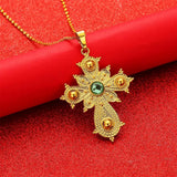 Ethiopian Big Cross Pendant Necklace for Women - Africa Ethnic Jewelry