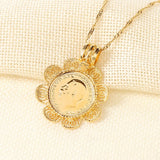 Ethiopian Coin Cross Pendant Necklace 22k African Eritrea Habesha Wedding Jewelr