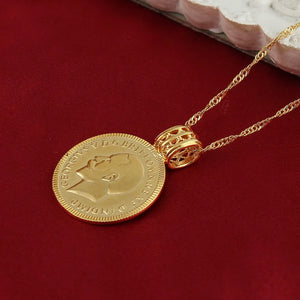 Ethiopian Coin Cross Pendant Necklace 22k African Eritrea Habesha Wedding Jewelr