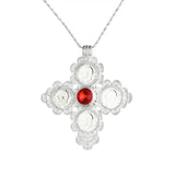 Ethiopian Cross Pendant Chain Necklaces for Women Silver Eritrea Jewelry