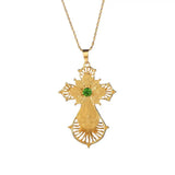 Ethiopian Cross Pendant Chain for Women Girls Eritrea Jewelry African Cross