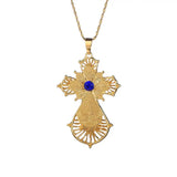 Ethiopian Cross Pendant Chain for Women Girls Eritrea Jewelry African Cross