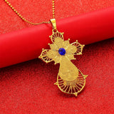 Ethiopian Cross Pendant Chain for Women Girls Eritrea Jewelry African Cross