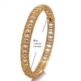 Ethiopian Dubai Arab Bracelets 24k Bangles For Women Girls Wedding Jewelry