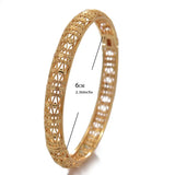 Ethiopian Dubai Arab Bracelets 24k Bangles For Women Girls Wedding Jewelry
