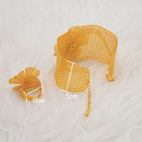 Ethiopian Dubai Bangle With Ring Dubai Cuff Bracelet Female Flower Bangles
