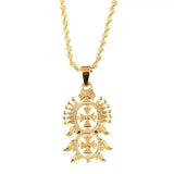 Ethiopian Cross Pendant Necklace Ethiopian Eritrea Jewelry