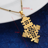 Ethiopian Classic Cross Pendant Necklace African Chain Jewelry