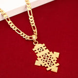 Ethiopian Coptic Cross Pendant Necklace African Wedding Jewelry