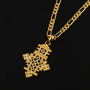 Ethiopian Coptic Cross Pendant Necklace African Wedding Jewelry