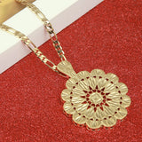 Ethiopian African Arab Flower Pendant Necklace