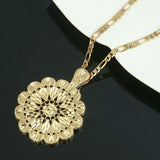 Ethiopian African Arab Flower Pendant Necklace