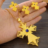 Ethiopian/Isreal Cross Jewelry Sets Pendant Necklaces Earrings Rings