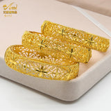 24K Ethiopian Jewelry Bangles For Women Wedding Bracelet On Hand