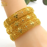 24K Ethiopian Jewelry Bangles For Women Wedding Bracelet On Hand