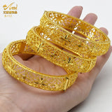 24K Ethiopian Jewelry Bangles For Women Wedding Bracelet On Hand
