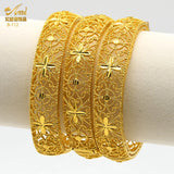 24K Ethiopian Jewelry Bangles For Women Wedding Bracelet On Hand