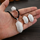 Ethiopian Silver Plated Bridal Jewelry Set for Women