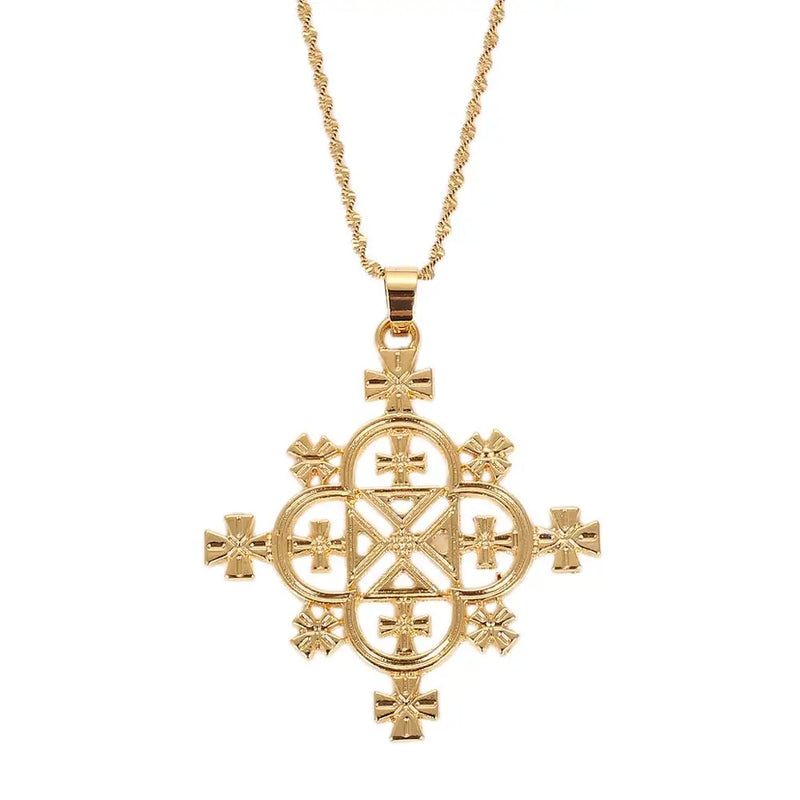 Ethiopian Cross Pendants Necklace Habesha Jewelry