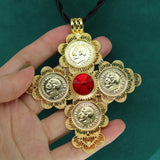 Ethiopian Wedding Party Jewel Cross Pendant Rope Girl