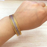 Ethiopian Two-Tone Bangles for Women Wedding Bracelet