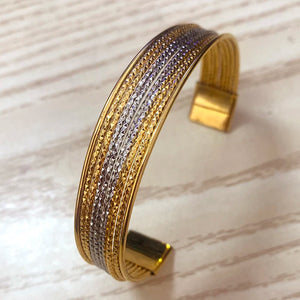 Ethiopian Two-Tone Bangles for Women Wedding Bracelet