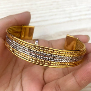 Ethiopian Two-Tone Bangles for Women Wedding Bracelet