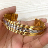 Ethiopian Two-Tone Bangles for Women Wedding Bracelet