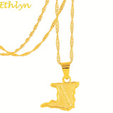 Trinidad Map Necklace Pendant Unisex Republic of Trinidad Jewelry P099