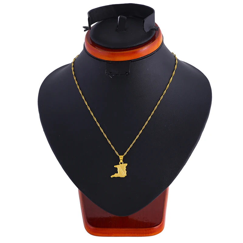 Trinidad Map Necklace Pendant Unisex Republic of Trinidad Jewelry P099