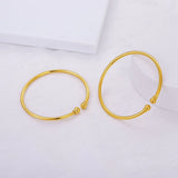 2pcs Stunning Bangles Bracelet Unisex High Polished Birthday Present