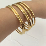 2pcs Stunning Bangles Bracelet Unisex High Polished Birthday Present